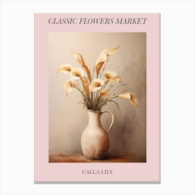 Classic Flowers Market Calla Lily Floral Poster 2 Canvas Print