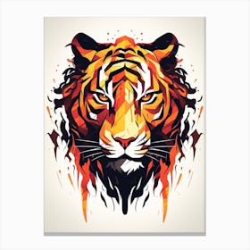 Tiger Minimalist Abstract 4 Canvas Print