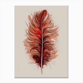 Fiery feather Canvas Print