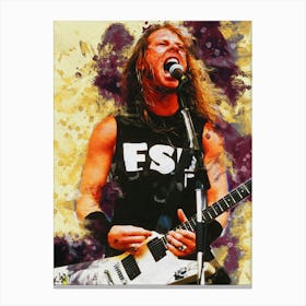 Smudge Of James Hetfield Live Performs Canvas Print