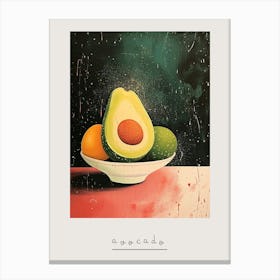 Art Deco Avocado Bowl 1 Poster Canvas Print