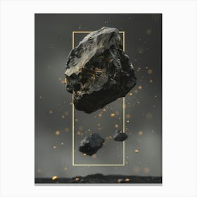 Black Rock Golden Rectangle Canvas Print