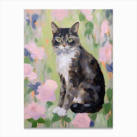 A Norwegian Forest Cat Painting, Impressionist Painting 3 Canvas Print
