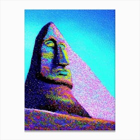 Easter Island Chile Pointillism Style Tropical Destination Canvas Print