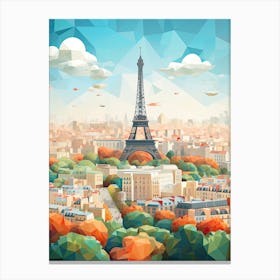 Paris View   Geometric Vector Illustration 2 Canvas Print