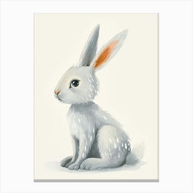 Silver Marten Rabbit Kids Illustration 1 Canvas Print