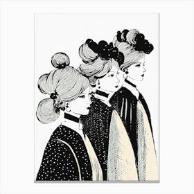 Three Victorian Ladies Canvas Print