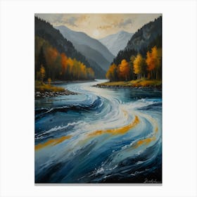 River In Autumn 2 Canvas Print