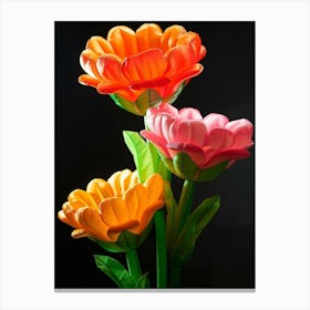 Bright Inflatable Flowers Calendula 3 Canvas Print
