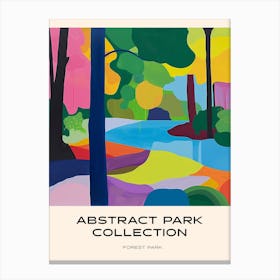 Abstract Park Collection Poster Forest Park St Louis 3 Canvas Print