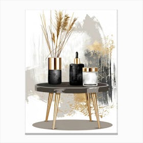 Gold And Black 107 Canvas Print