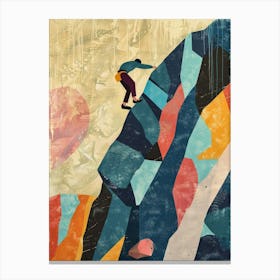 Bouldering Project Austin Texas Colourful Blockprint 2 Canvas Print