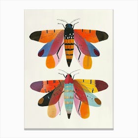 Colourful Insect Illustration Firefly 6 Canvas Print
