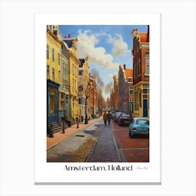 Amsterdam. Holland. beauty City . Colorful buildings. Simplicity of life. Stone paved roads.10 Canvas Print