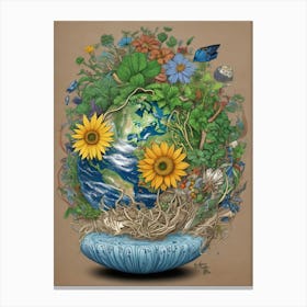 Earth In Bloom Canvas Print