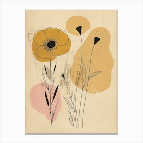 Surabaya Flower Market Boho Minimalist Style Canvas Print