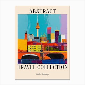 Abstract Travel Collection Poster Berlin Germany 5 Canvas Print