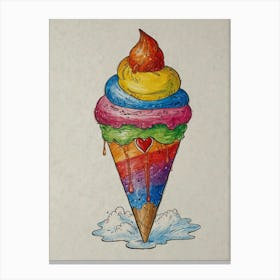 Ice Cream Cone 104 Canvas Print