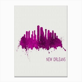 New Orleans Louisiana City Purple Canvas Print