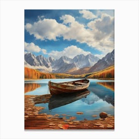 Boat On The Lake 24 Canvas Print