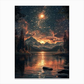 Night In The Mountains Canvas Print