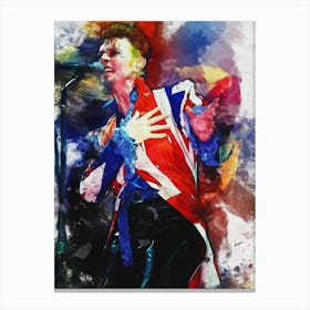 Smudge Of Portrait David Bowie Was Ziggy Stardust Canvas Print