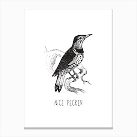 Nice Pecker Print Canvas Print