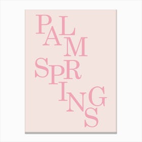 Palm Springs Blush Pink Canvas Print