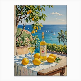 Lemons On The Table Canvas Print