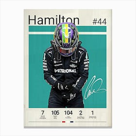 Lewis Hamilton 5 Canvas Print