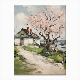 A Cottage In The English Country Side Painting 12 Canvas Print