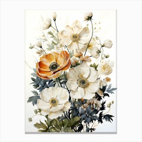Aquarelle Blooms Canvas Print