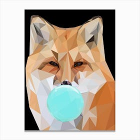 Fox Chewing Gum Canvas Print