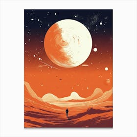 Galactic Dreamer: Floating in Space Canvas Print