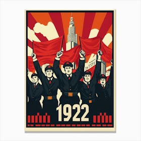 Aihrgdesign A Vintage Political Poster Marking The Formation 4 Canvas Print