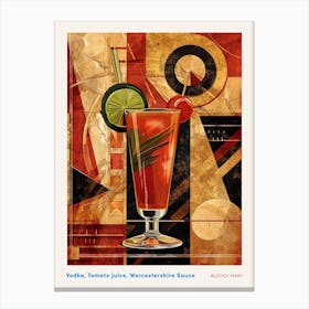 Art Deco Bloody Mary 2 Poster Canvas Print