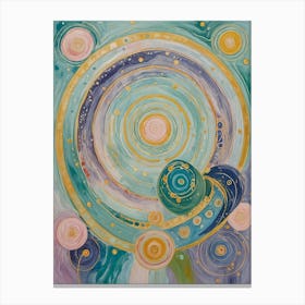 Pastel Spiral Symphony Canvas Print