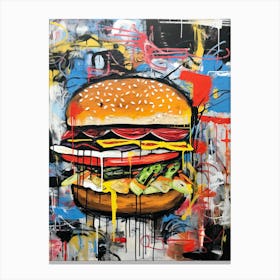 Burger Street food art print Canvas Print