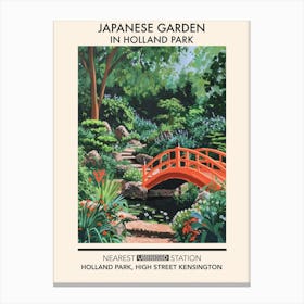 Japanese Garden In Holland Park London Parks Garden 1 Canvas Print