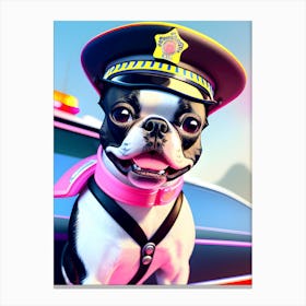 Police Dog-Reimagined 4 Canvas Print