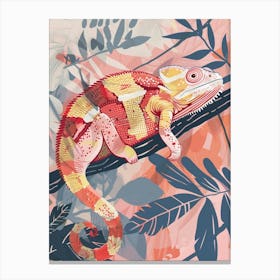 Senegal Chameleon Modern Abstract Illustration 1 Canvas Print