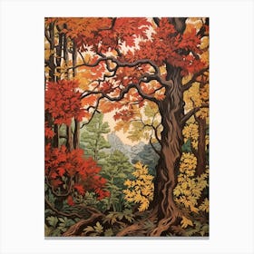 Bigtooth Aspen 2 Vintage Autumn Tree Print  Canvas Print