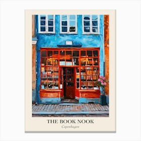 Copenhagen Book Nook Bookshop 4 Poster Canvas Print
