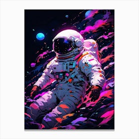 Astronaut In Space 4 Canvas Print