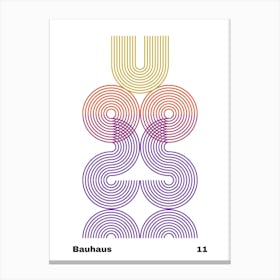 Geometric Bauhaus Poster 11 Canvas Print