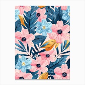 Seamless Floral Pattern 4 Canvas Print