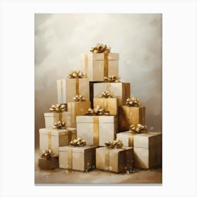 Christmas Gift Boxes Canvas Print