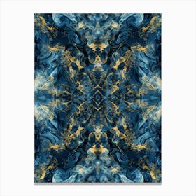 Abstract Blue And Gold 1 Canvas Print