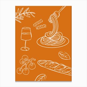 Orange Tablescape Canvas Print