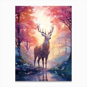 Deer In The Forest 3 Canvas Print